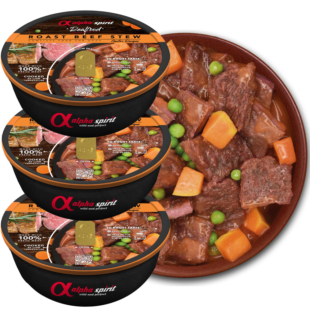 Alpha Spirit Real Food Beef Karma Mokra dla Psa Wołowina 3x280g